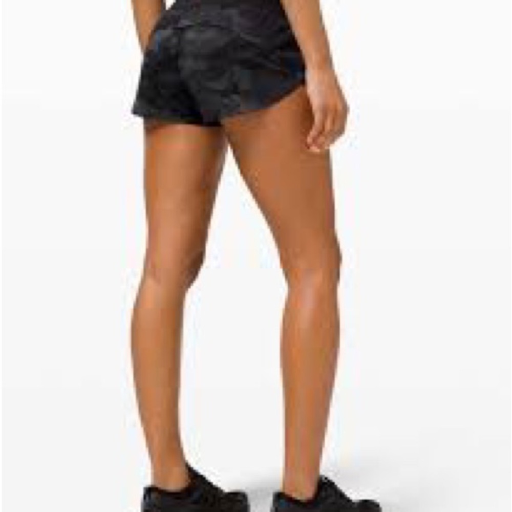 Black camo lululemon shorts 2.5 inch